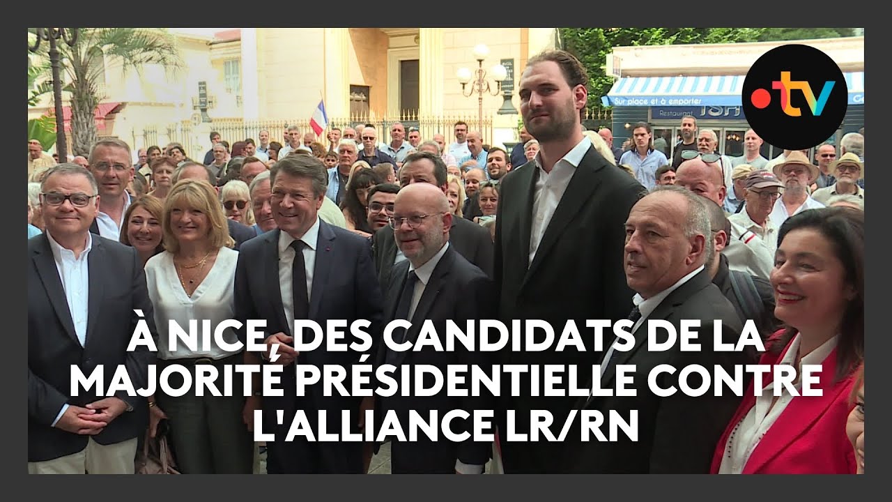 L&eacute;gislatives 2024 : &agrave; Nice, trois candidats de la majorit&eacute; pr&eacute;sidentielle contre l'alliance LR/RN