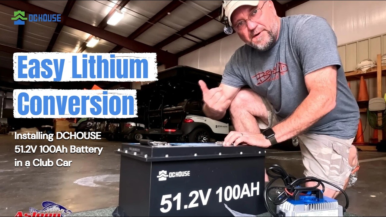 Easy Lithium Conversion | Installing DCHOUSE 51.2V 100Ah Battery in a Club Car