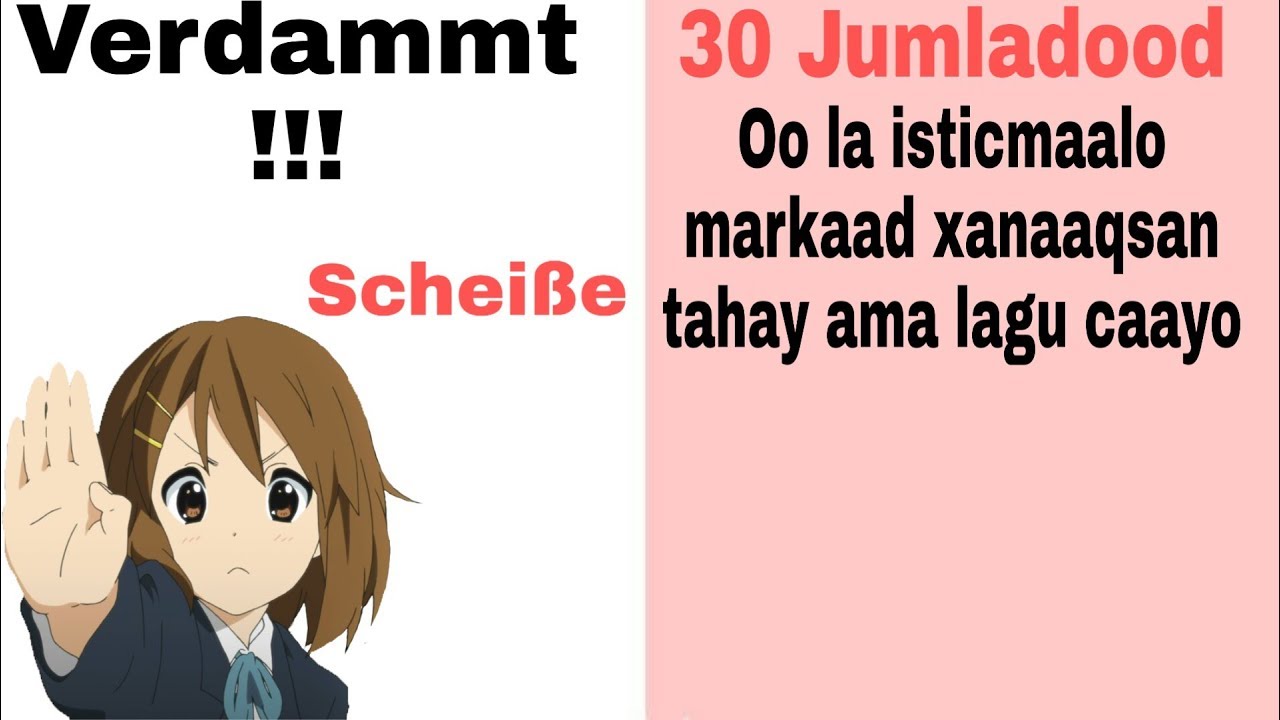 30 Jumladood oo la isticmaalo markaad xanaaqsan tahay ama lagu caayo | Barashada Luuqada Jarmalka