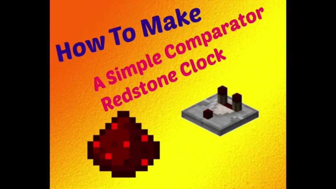 How to make an Easy Redstone comparator clock [minecraft]