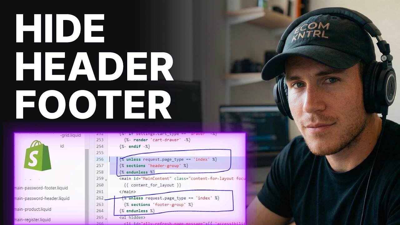 How To Remove Header And Footer From A Specific Page In Shopify (2026) | Page Templates