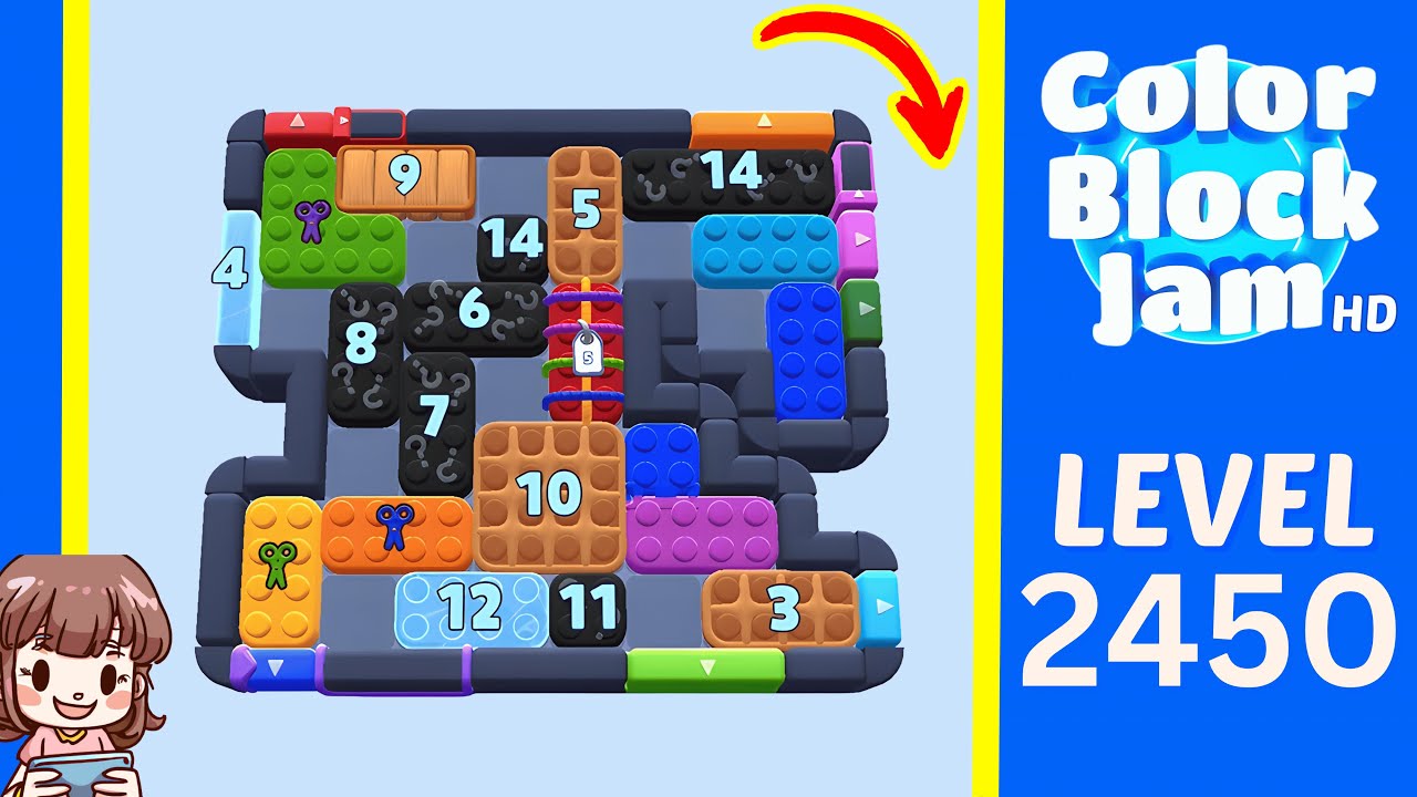 Color Block Jam Level 1540 (2450) Solution Walkthrough