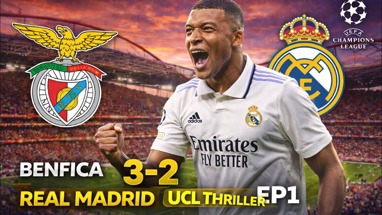 REAL MADRID UCL ROAD TO GLORY – EP1 | 3–2 vs BENFICA | THRILLER!