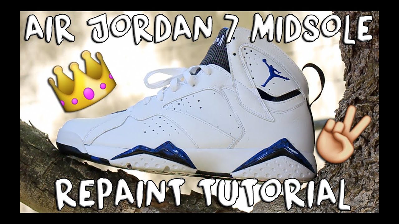 2009 AIR JORDAN 7 MIDSOLE REPAINT TUTORIAL AND WALKTHROUGH! | xChaseMaccini