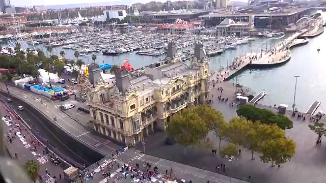 View of Barcelona from the Columbus Monument Lookout point (Mirador de Colom)