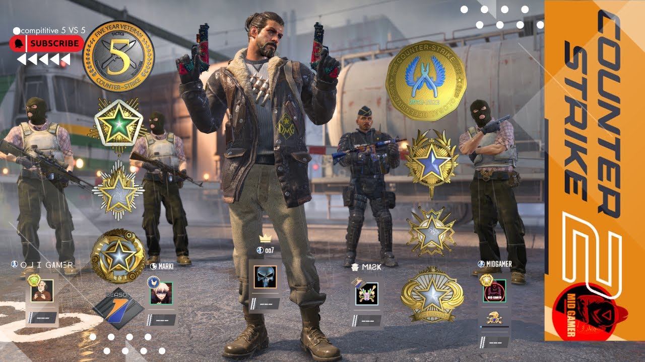 Counter Strike(CS2) ranking fight between 1noob 4pros: Ranked Match day-554