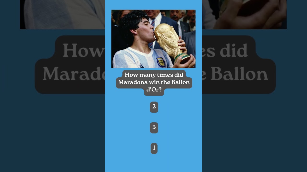 How well do you know Diego Maradona ?   #football #quiz #quizgames #shorts