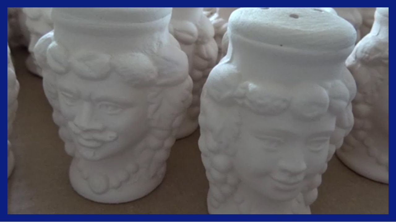 TESTE DI MORO PICCOLE CON LA TECNICA DEL COLAGGIO - LA CERAMICA COMODAMENTE A CASA - FORNETTO MAGICO