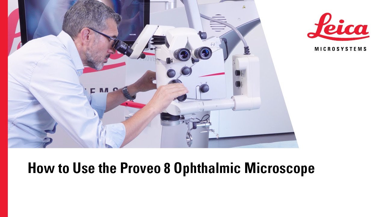How to use the Proveo 8 ophthalmic microscope?