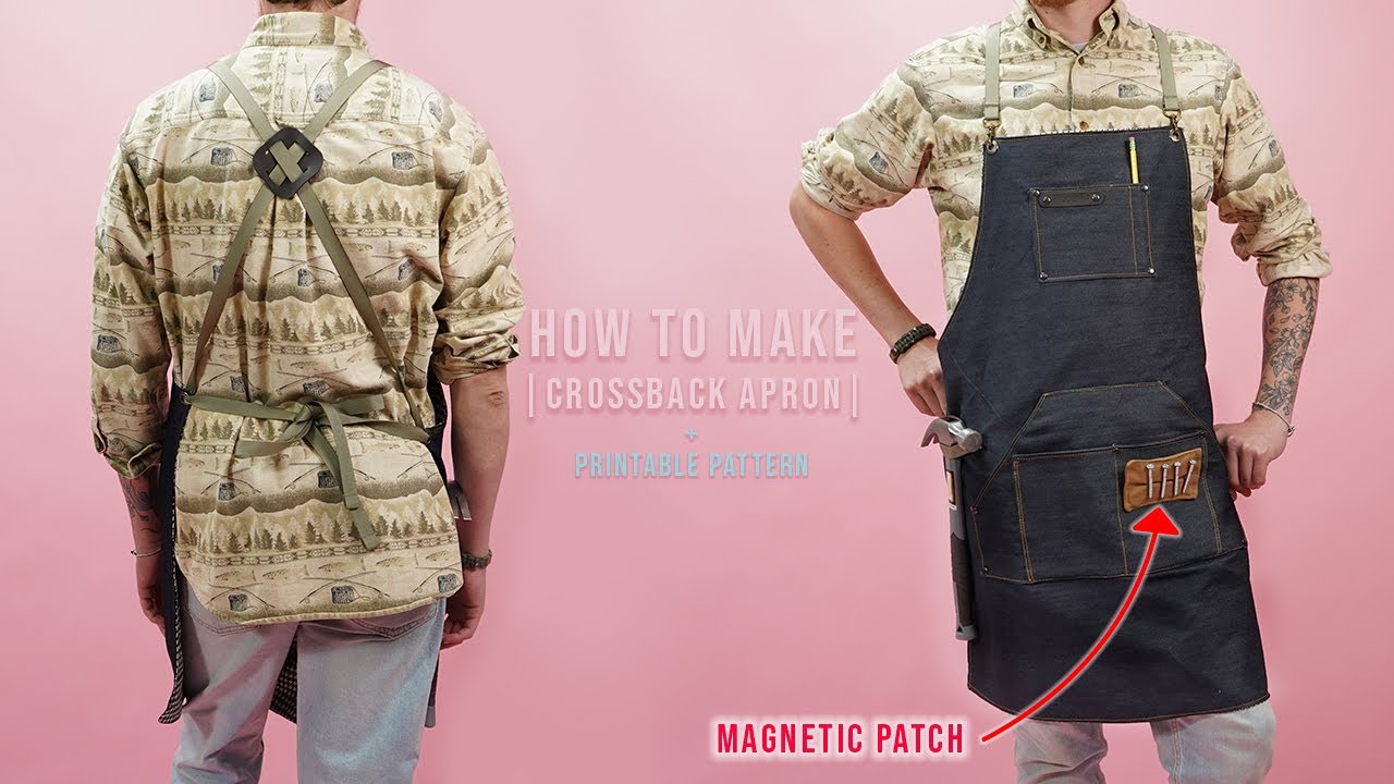How to Make: Cross Back Apron (Printable Sewing Pattern)