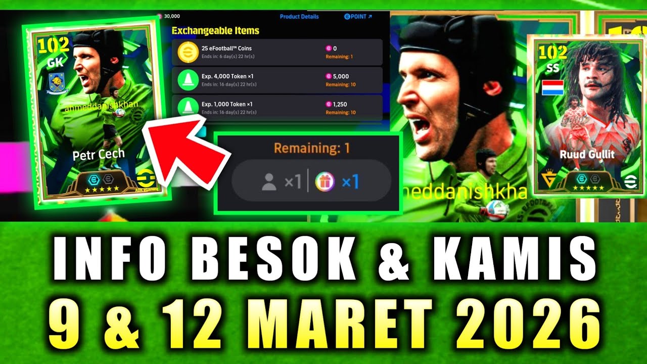PEMBARUAN SENIN & KAMIS (9 DAN 12) MARET ALL NEW EPIC, SHOWTIME & POTW EFOOTBALL 2026 MOBILE