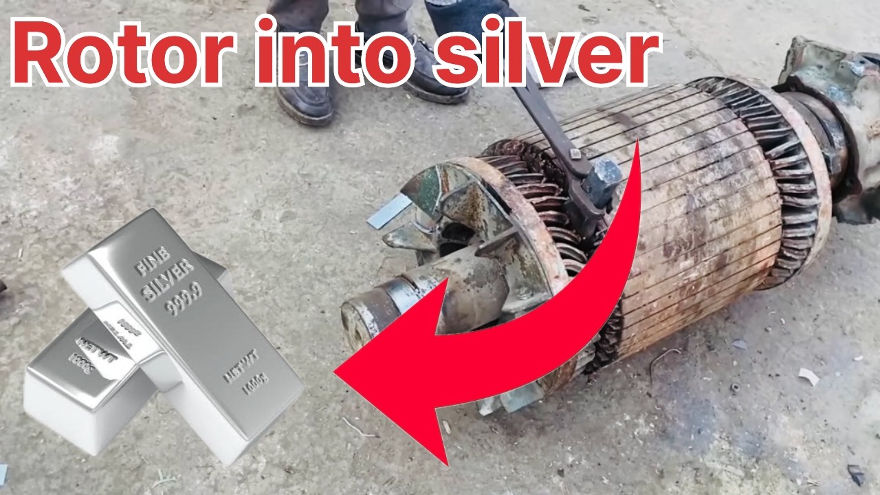 Motor Rotor Into Pure Silver – Amazing Silver Extraction