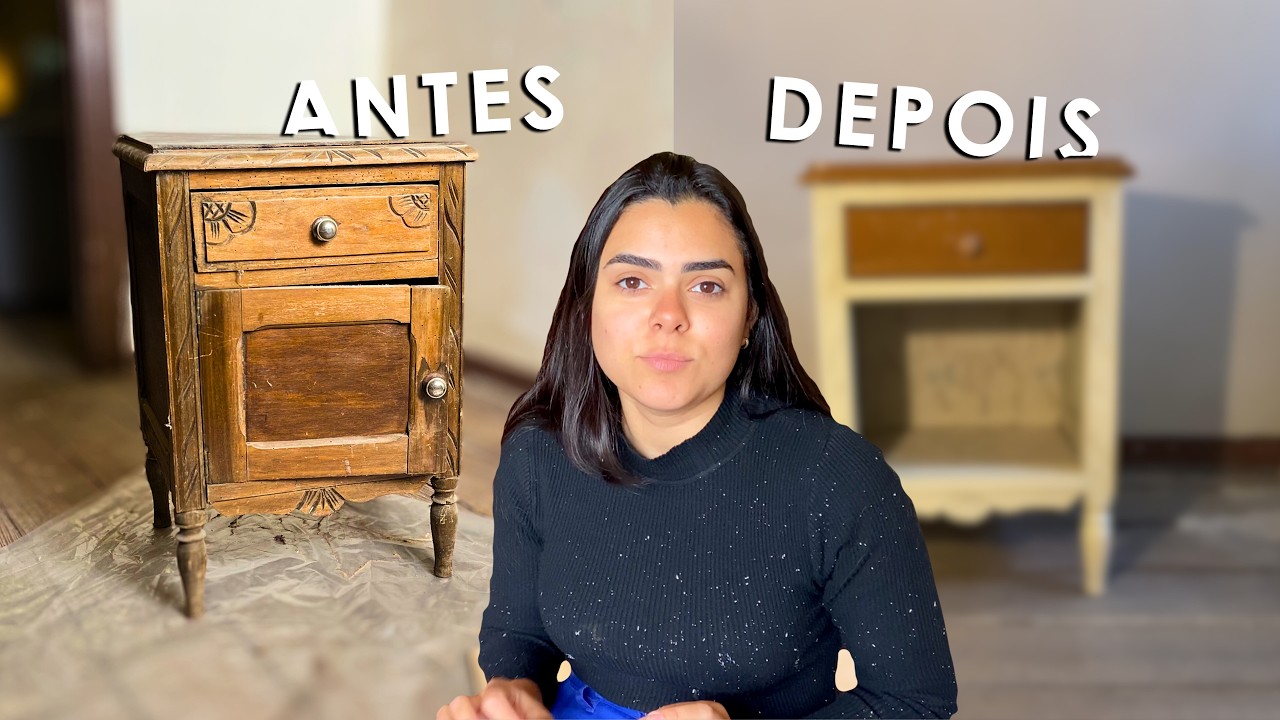 Restaurei uma ANTIGA MESA DE CABECEIRA que encontrei na casa abandonada