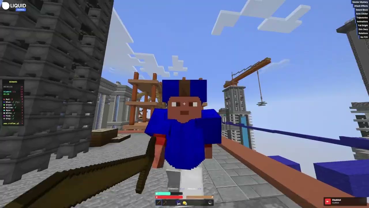 Najlepszy scaffold na craftmc.pl Kwka w szoku w Liquidbounce nextgen