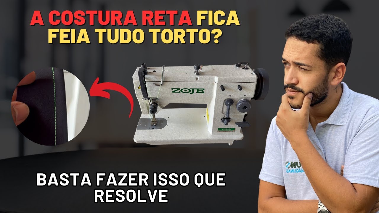 Máquina de costura zig zag 20u com ponto reto torto -  Zig zag 20u com o ponto feio SEGREDO REVELADO