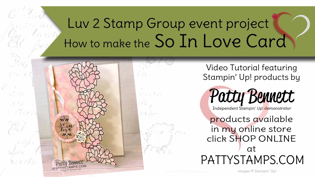 How to stamp a So In Love flower card - Stampin Up! Occasions catalog
