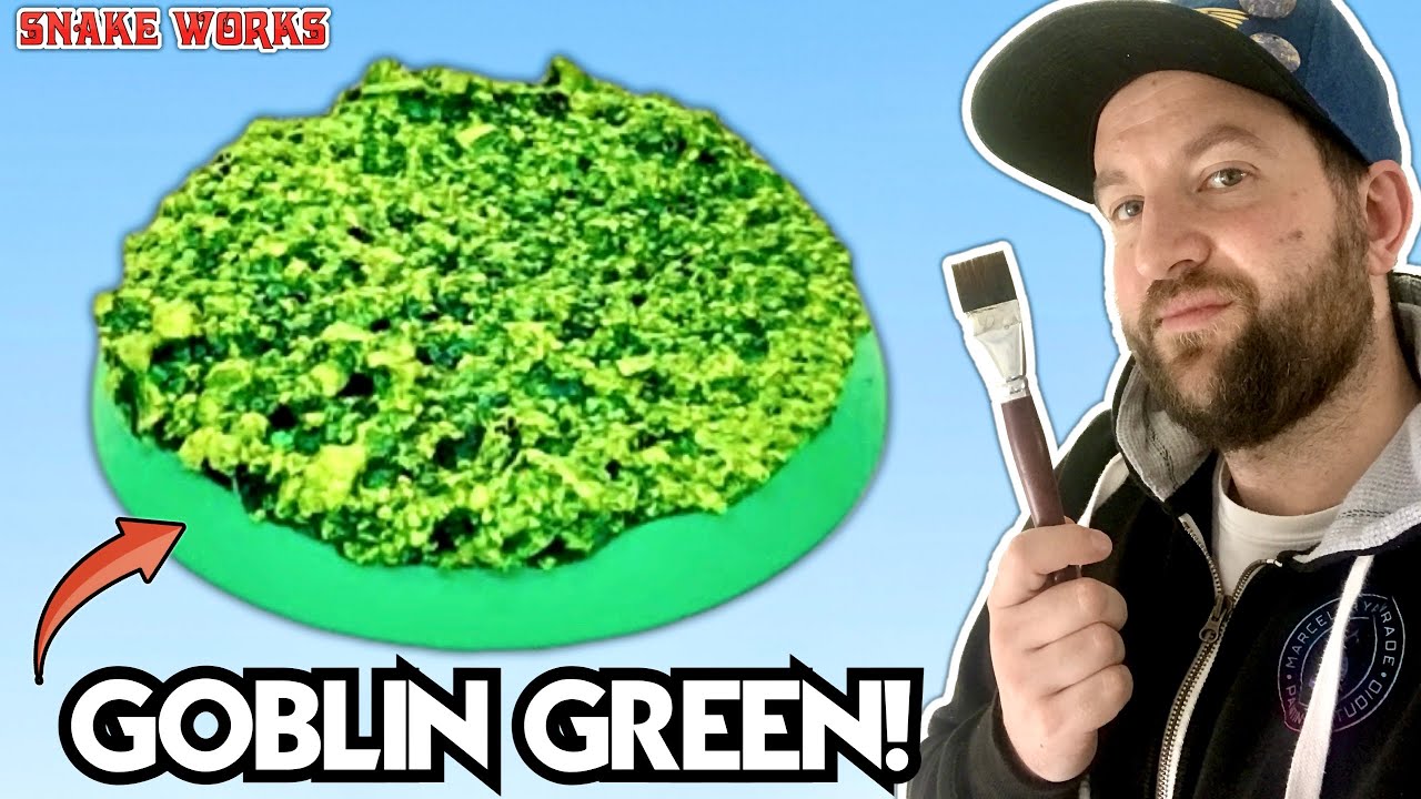 Fast AND Easy GOBLIN GREEN style basing Tutorial - How to paint Oldhammer bases