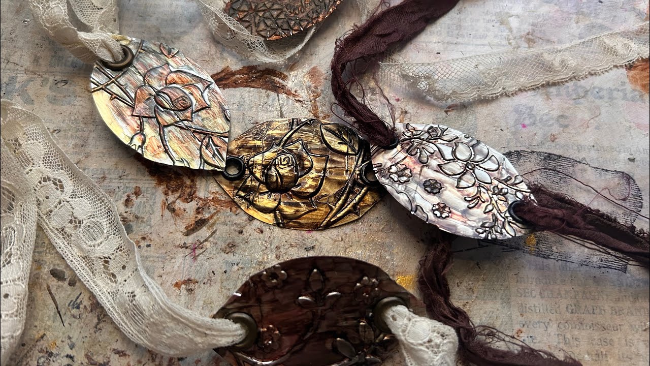 Von der Teelichthülse zum Junk Journal Verschluß oder Anhänger 🌹🤎🌹🤎🧚🏻‍♂️#upcycling