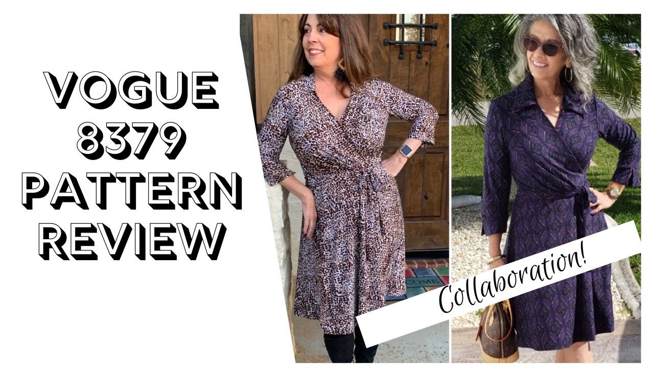 VOGUE 8379 WRAP DRESS ~ SEWING PATTERN REVIEW - with FBA (Rotate Dart into Pleats)