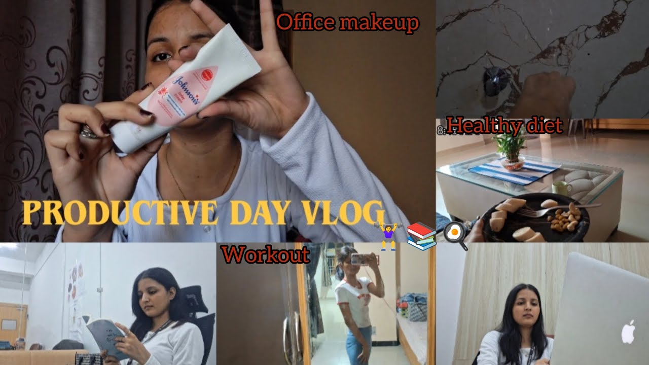 Putting My Life Together Vlog ✨| Office Makeup + Workout + Healthy Eating🏋️‍♀️📚✨️