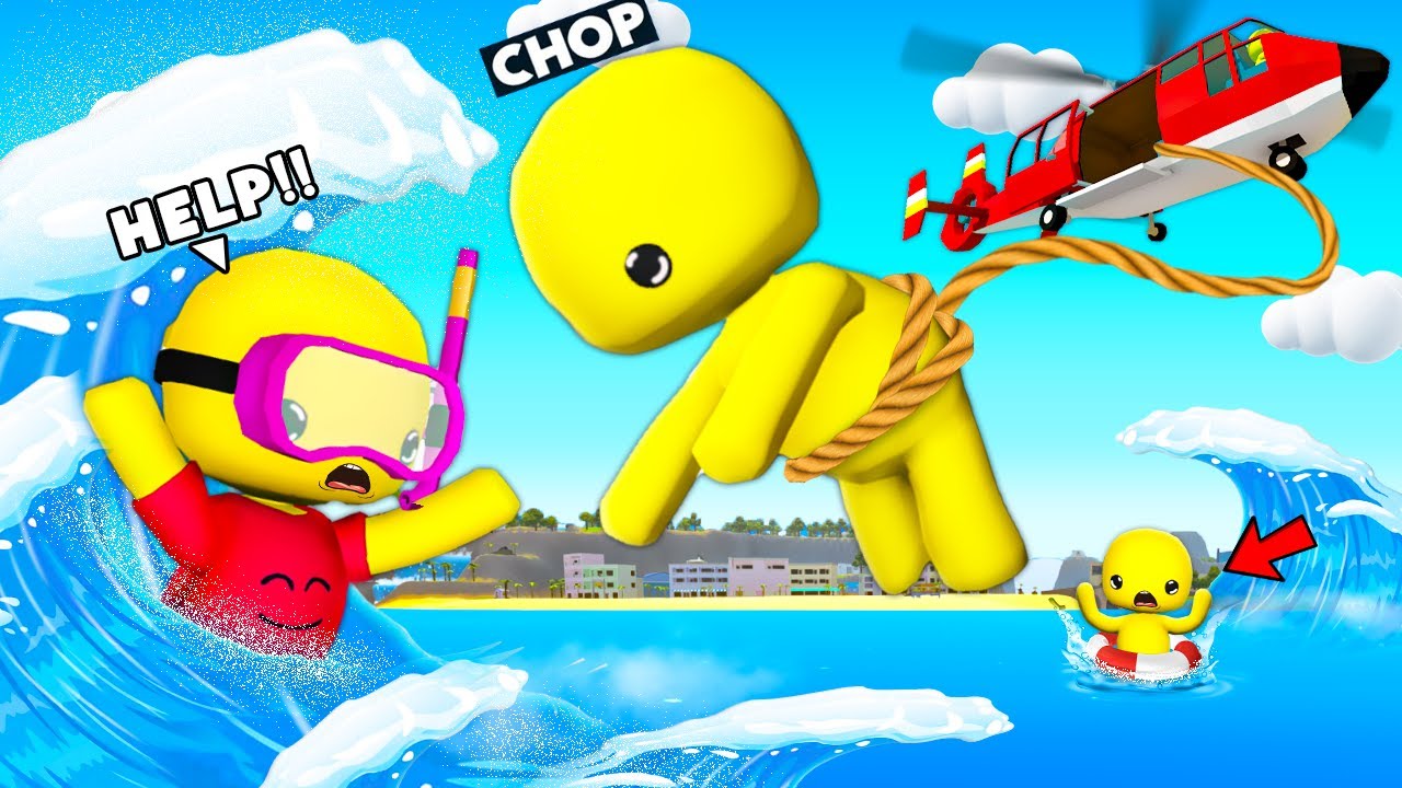 WOBBLY LIFE RESCUING NOOB CIVILIANS FROM TSUNAMI WITH CHOP