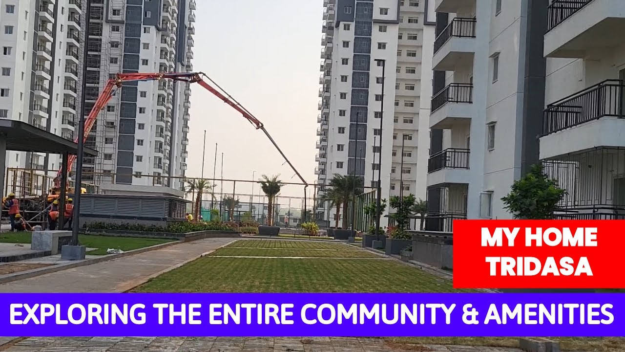 Exploring My Home Tridasa || Exploring the Entire Community and the Amenities || Tellapur Apartments