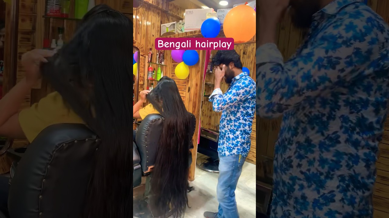 Longhair reaction by barbar #bundropchallenge #hair #hairplay #hairbun #hairplaybymale