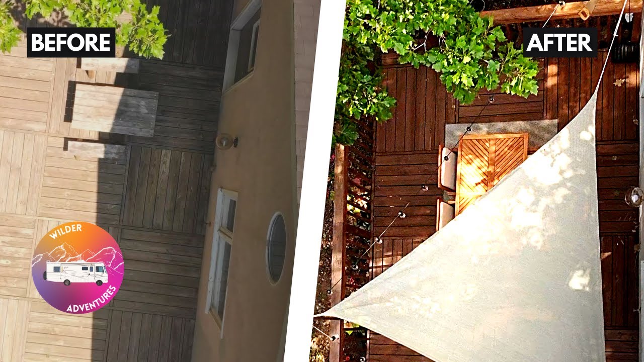 EPIC DIY DECK MAKEOVER / a place to relax when we're not on the road