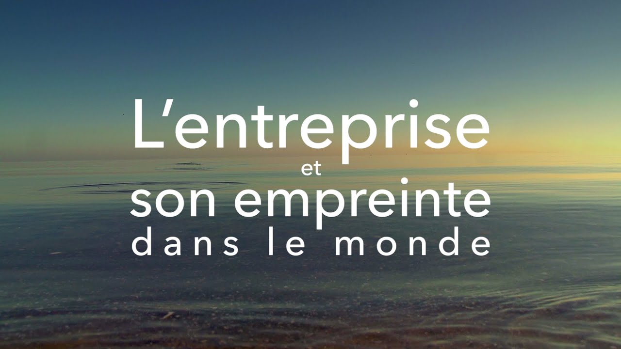 L’ENTREPRISE ET SON EMPREINTE DANS LE MONDE