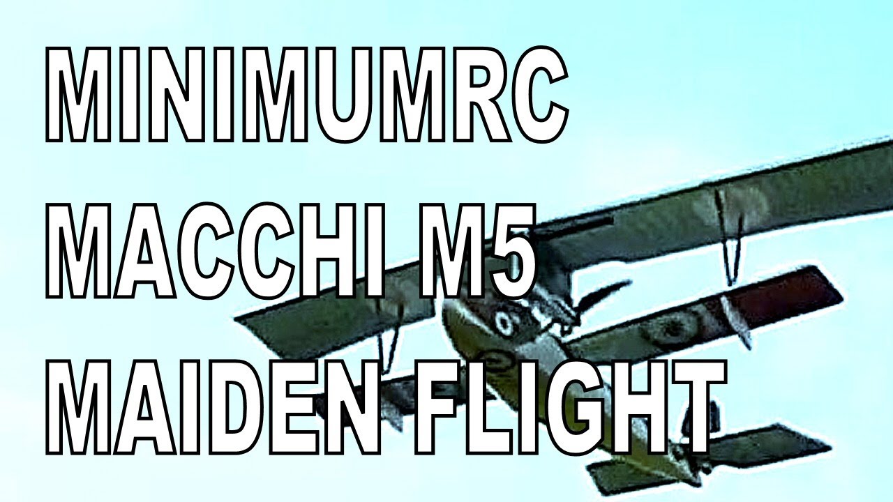 Maiden Flight MinimumRC Macchi M5 Flying Boat