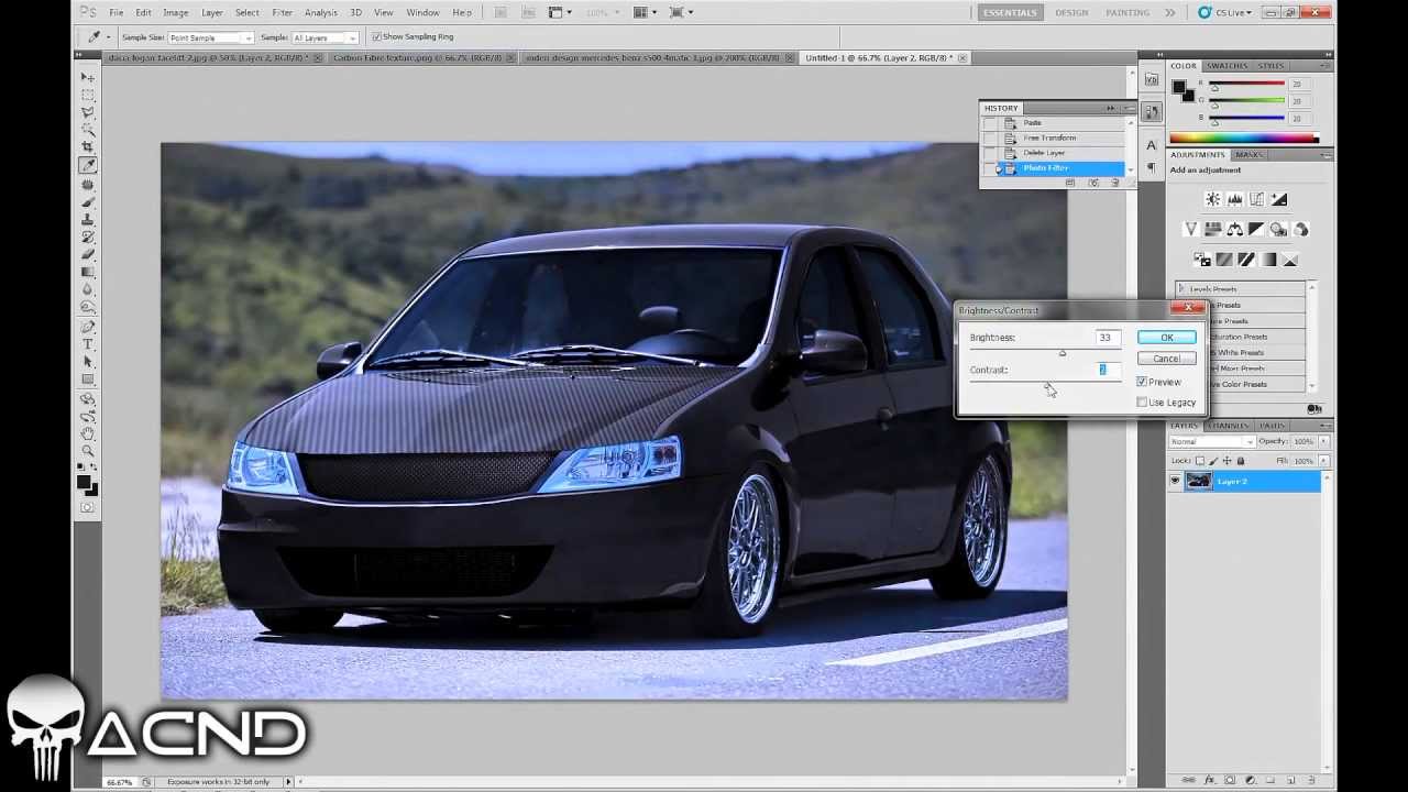 Dacia Logan - Photoshop speed tuning