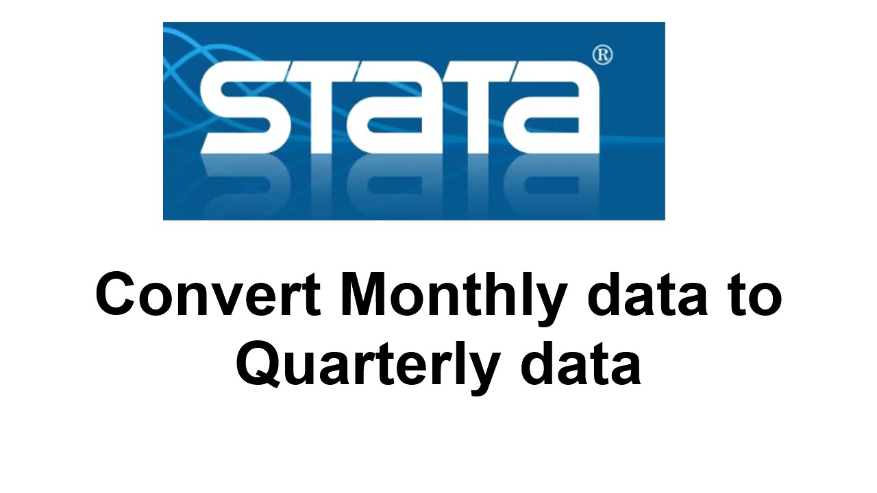 Convert Monthly observations to Quarterly Observations Using STATA | Road to PhD