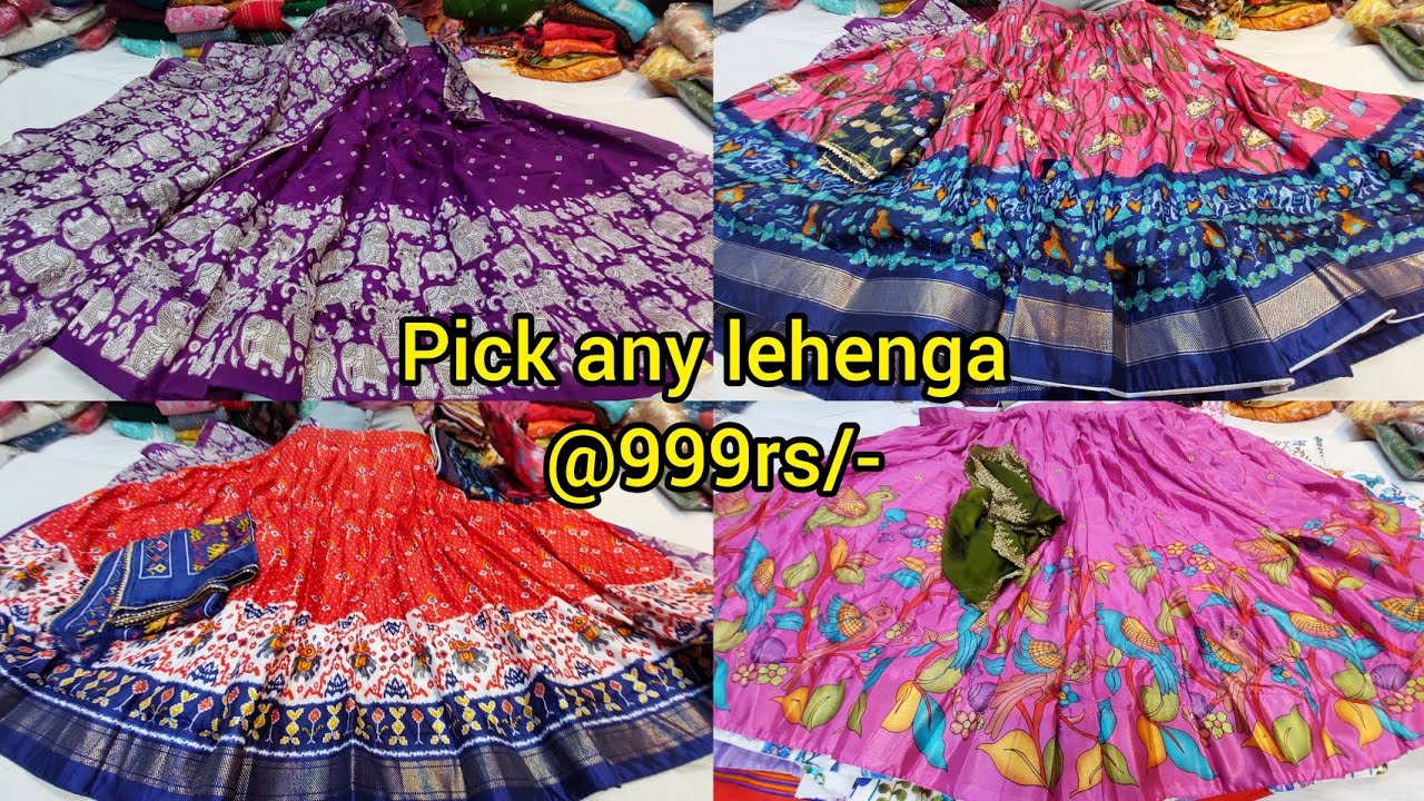 chickpet wholesale semi stitch lehenga pick any @999rs | single piece courier available | Bangalore