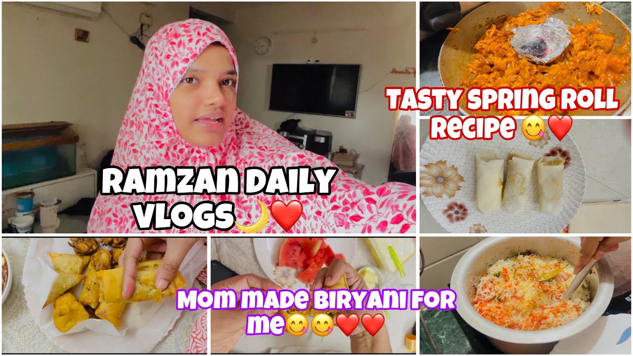 Ramzan Vlogs🌙❤️ || Spring Roll Recipe 😋🫶🏻 || Daily Vlogs ||