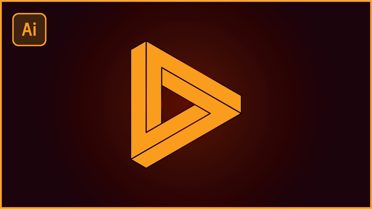 كيف تصمم المثلث المسحيل في Adobe illusrator CC 2020