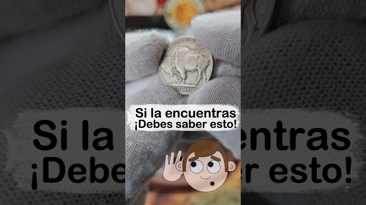 Moneda de 5 Centavos🦬💰 Buffalo Nickel ¿VALIOSA? Variedad Tipo 2 #monedas #coleccionismo #numismatica