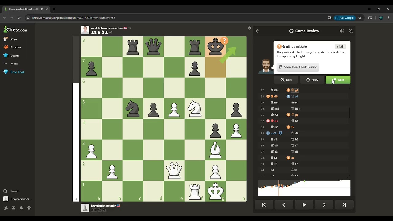 Beating Magnus Carlson's Bot