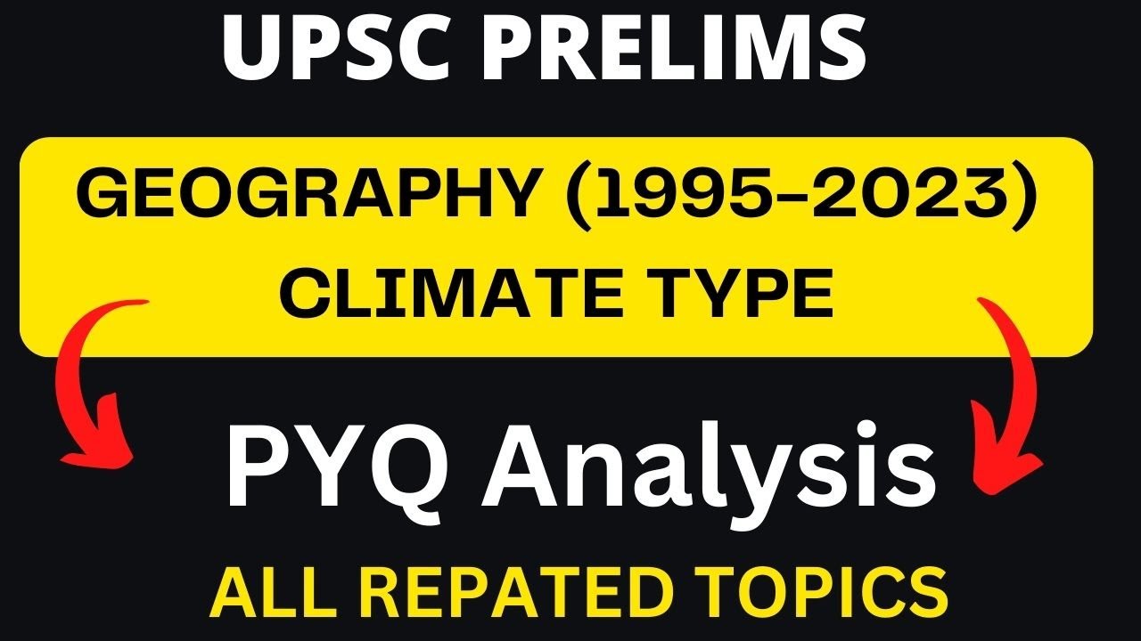 UPSC PRELIMS GEOGRAPHY PYQ ANALYSIS  CLIMATE TYPE