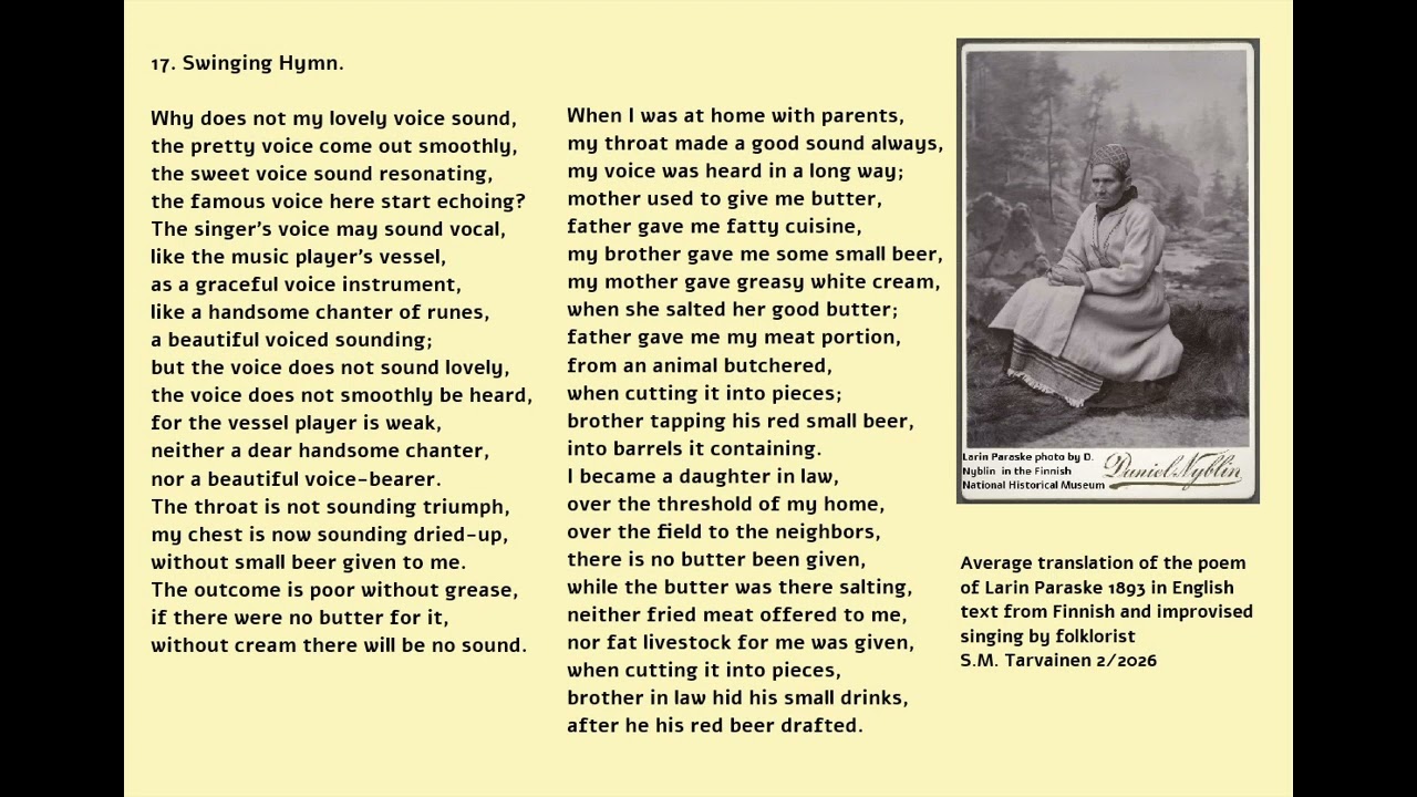 Larin Paraske Poems 16-18 chanted