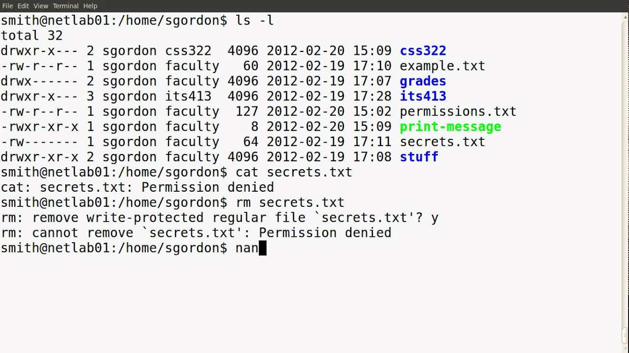 Basic Linux permissions part 2: Examples