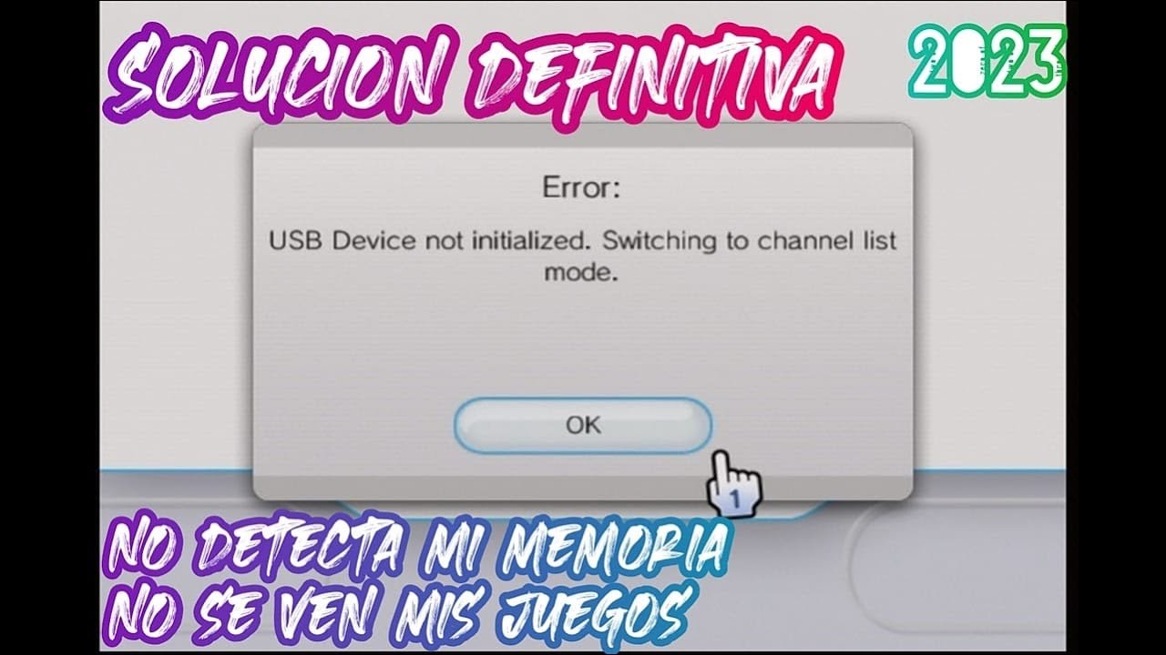 No se ven mis juegos en Loader GX ⭐ USB Device not initialized ⭐ Wii no detecta mi memoria USB o DD