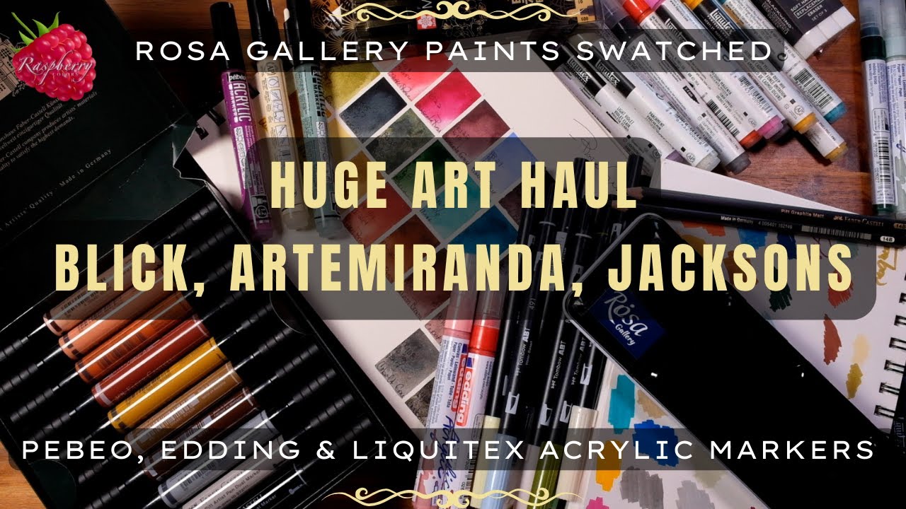 Huge Art Haul with Blick, Artemiranda & Jacksons. Unbox and Swatch.