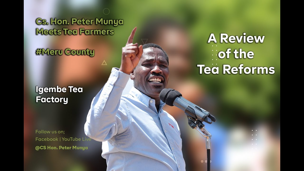 CS Hon. Peter Munya meets with Tea Farmers at Igembe Tea Factory in Meru County