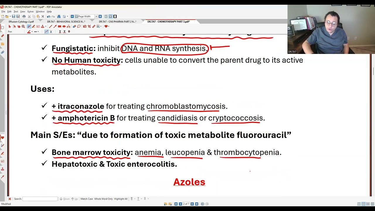 DR TA7: CHEMOTHERAPY 5 (MED SCHOOL NOT USMLE)