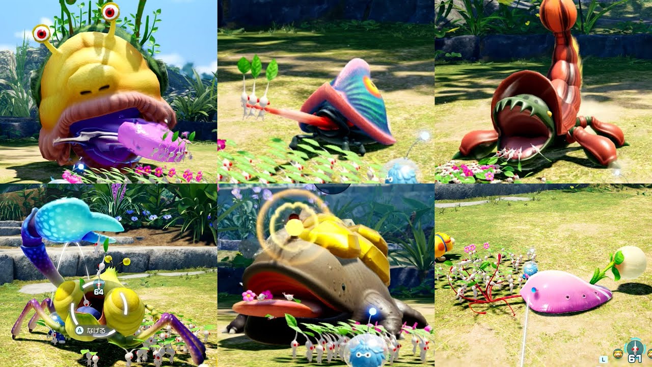 全ての毒殺可能な原生生物に白ピクミンを食べさせる I fed white pikmin to all pikmin!【 ピクミン4 】