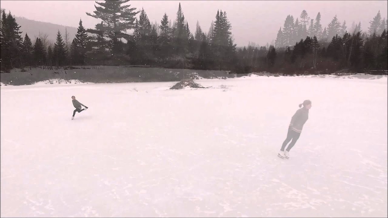 The Figure Skater - Flight Over a Winter Lake.