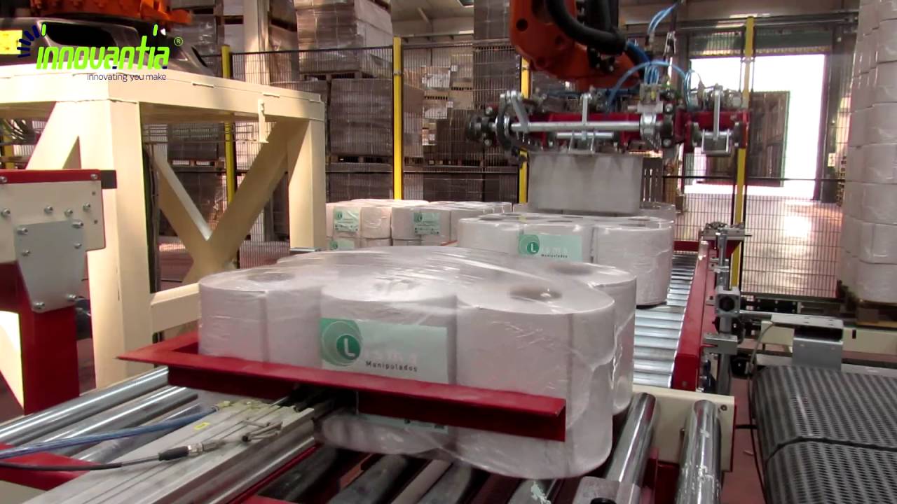 Solución Robotizada Apilado Rollos Papel