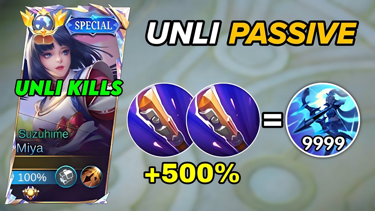 MIYA UNLI PASSIVE BUILD = UNLI KILLS!💀 (THIS BUILD IS A CHEAT CODE!)