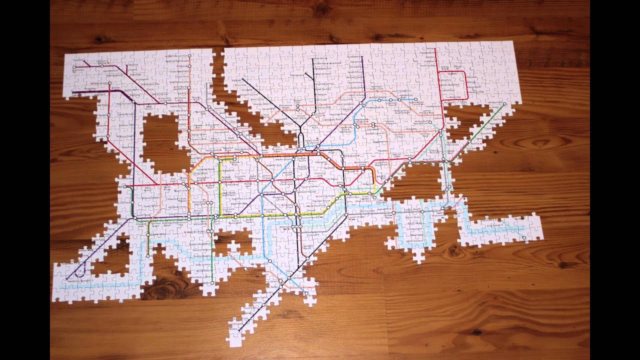 Time Lapse video of London Underground map Jigsaw