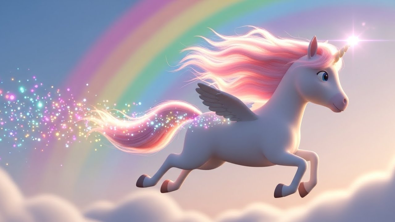 Волшебная поездка маленького единорога за радугой 🦄🌈✨ | Мультфильм для детей и сказочное приключение
